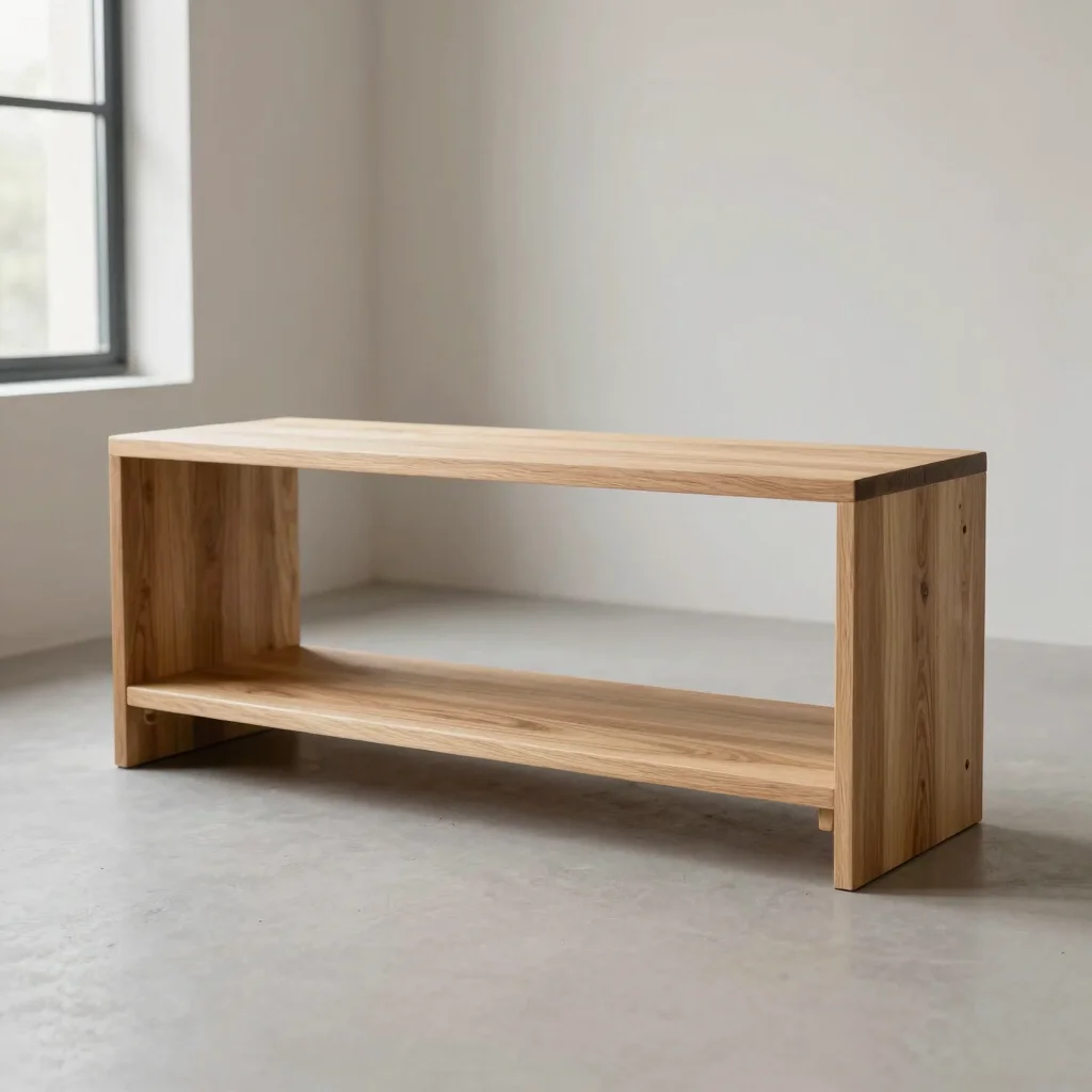 Oak Monitor Shelf
